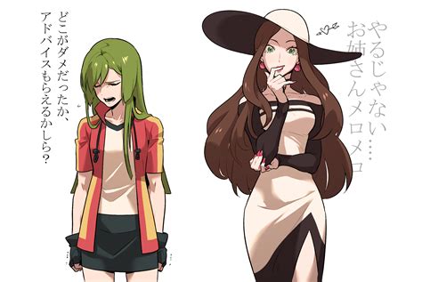 Safebooru - 2girls ace trainer (pokemon) beauty (pokemon) black choker