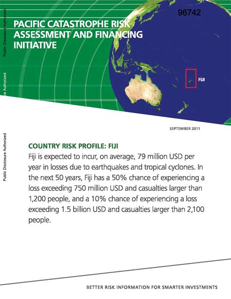 Country Risk Profile: Fiji | GFDRR