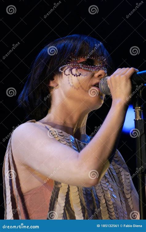 bjork  icelandic singer   concert editorial photo image