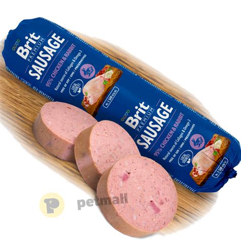Деликатесен салам за кучета Brit Sausage Sausage Chicken & Rabbit - с ...