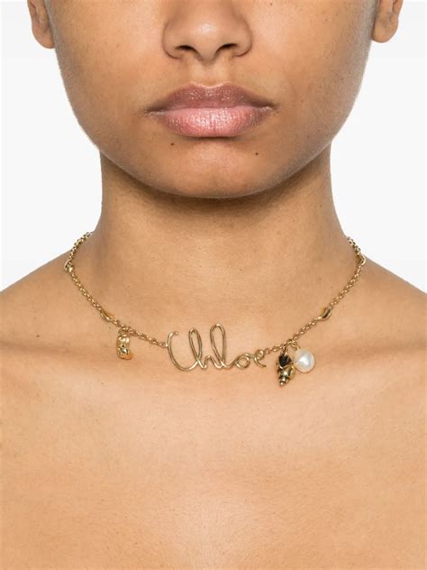 chloe  chloe necklace gold farfetch