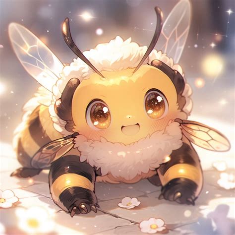 Cute Fluffly Anime Bee - Etsy