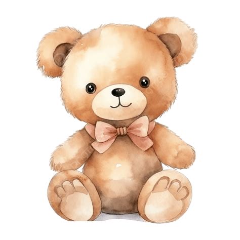 watercolor teddy bear cartoon cute bear clipart teddy clipart cute