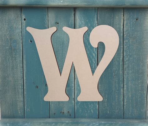 Wooden Monogram Letter w Large or Small - Etsy