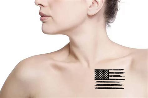 Black American Flag Tattoo