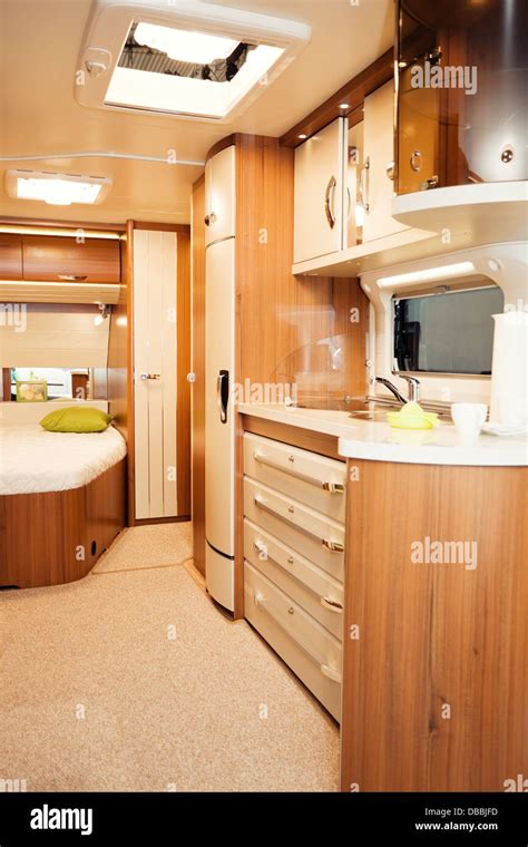 Interior of Modern Camper Stock Photo - Alamy
