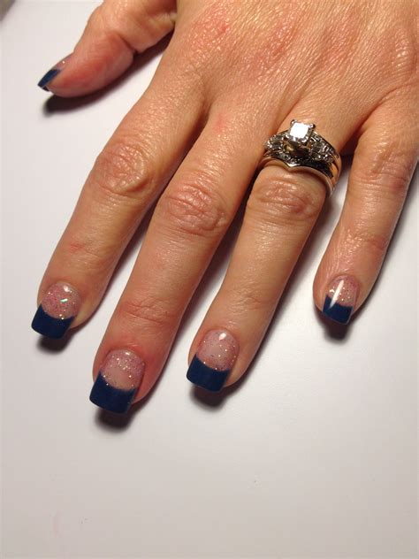 84+ Navy Blue French Tip Nails | Qusedtudo