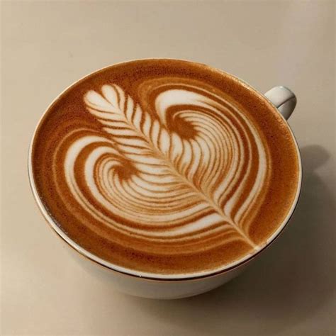 Latte Art Designs: Cappuccino with Leaf Drawing