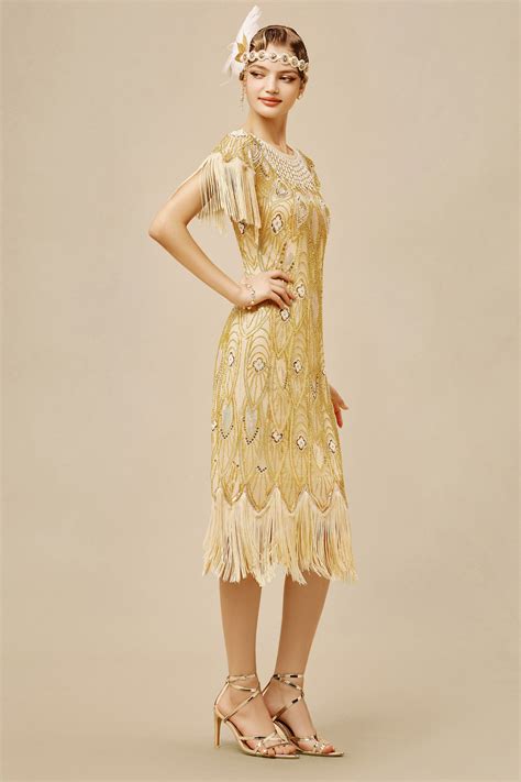 Shop 1920s Dresses - Beaded Fringe Flapper Dress | BABEYOND