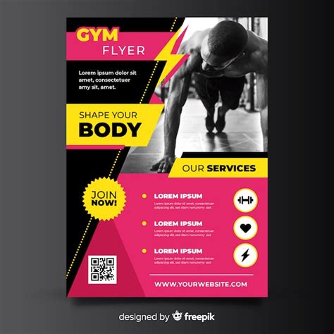 premium vector gym flyer