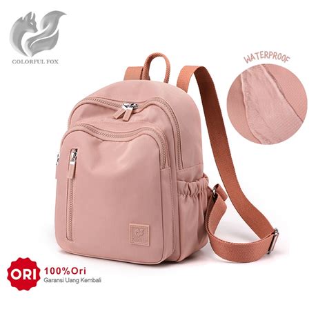 jual colorful fox  tas ransel wanita backpack wanita remaja tas