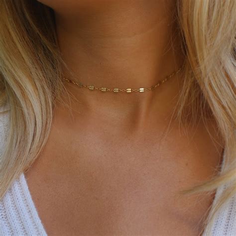 Gold Chain Choker - Etsy