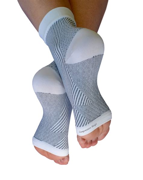Compression Magic 1 Pair Foot Sleeves Relieve Pain Reduce Swelling