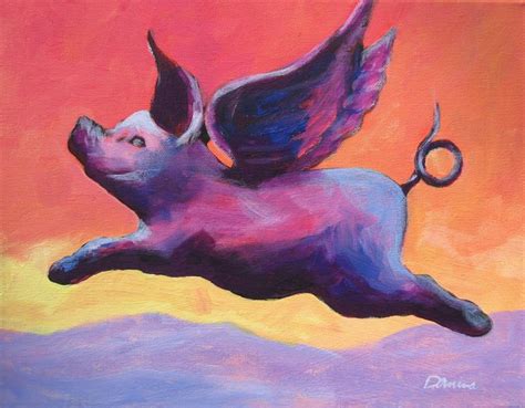 Bela, our flying pig! | Flying pig, Moose art, Art