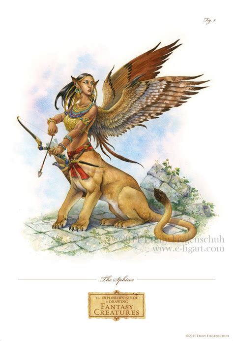 Sphinx Mythical Creature Drawing at PaintingValley.com | Explore ...