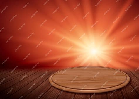 premium vector wooden table display background