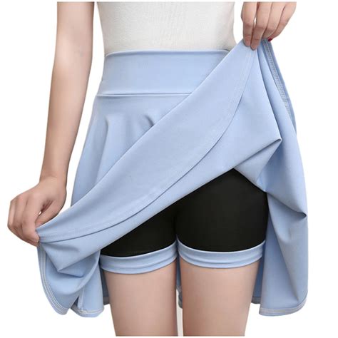 Ashirexll Women's Skirts, Skirts with Shorts Underneath, Fashion High