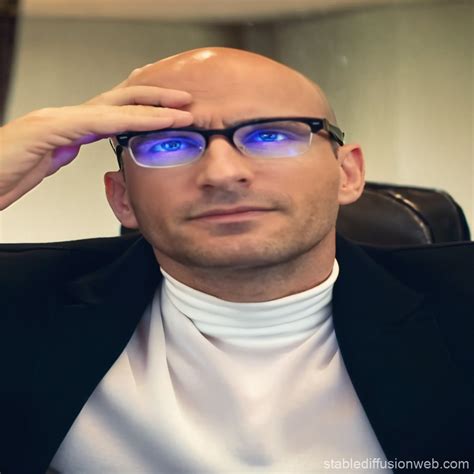 bold man  glasses stable diffusion