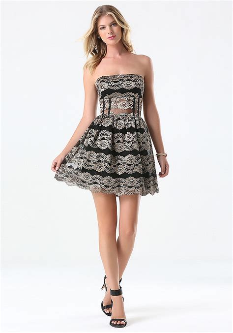 lace strapless corset dress dresses  dresses bebe