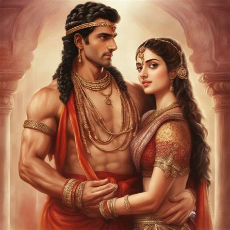 Arjun draupadi love | Beautiful art paintings, Art painting, Beautiful art