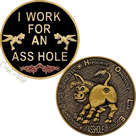 challengecoinusa asshole challenge coin  perfect gift   asshole