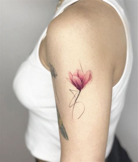 Magnolia flower tattoo | Mini tattoos, Tattoos, Flower tattoo