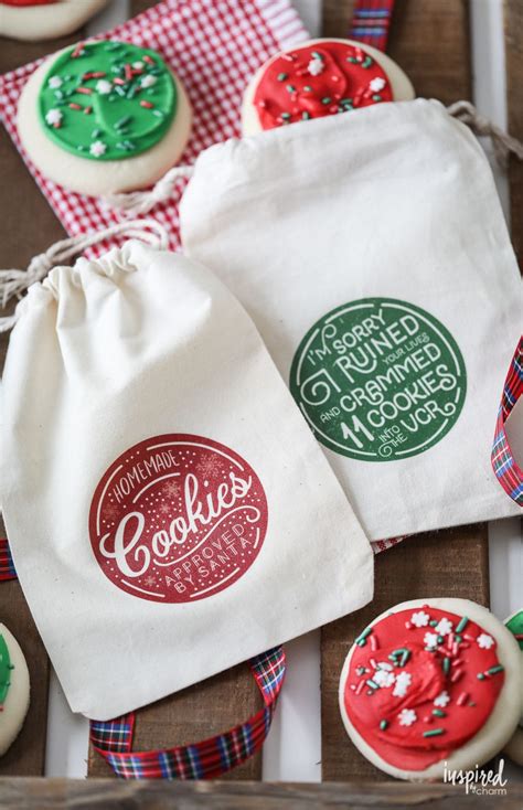 Easy DIY Christmas Cookie Bags with Printable Download