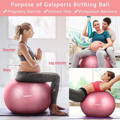 GalSports Pregnancy Birthing Ball, Yoga Exercise Birth Ball Chair for ...