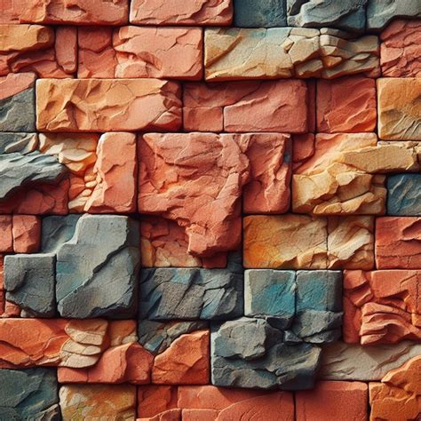 Premium Photo | Teracotta wall brick background photo realistic