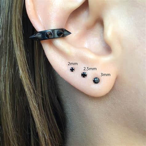 Cheap tiny black stud earrings Hot Sale