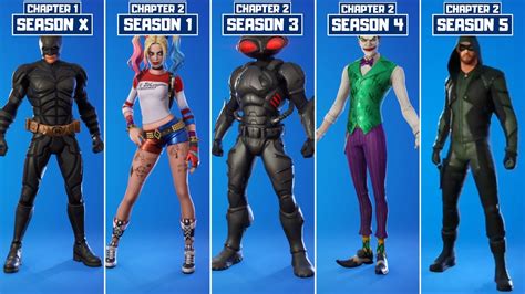 Fortnite All DC Crossover Skins! (Chapter 1 Season 1 - Chapter 2 Season ...