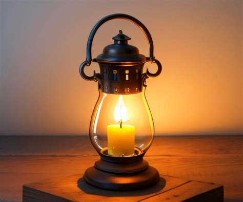 Premium AI Image | A lantern with a candle on it