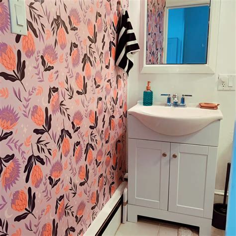 Transform Your Bathroom using Peel & Stick Wallpaper - Fancy Walls