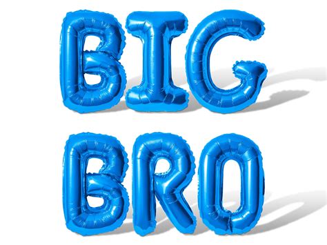 Letter Balloons - BIG BRO 16" Inch Alphabet Letters Foil Mylar Balloon