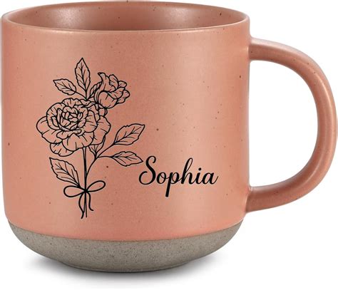 envogif personalized coffee mug custom ceramic mugs  birth flower