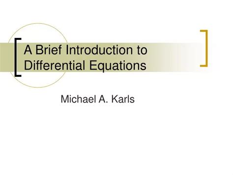 introduction  differential equations powerpoint