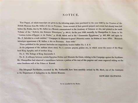 Select Papyri in the Hieratic Character from the Collections of the British Museum volume I ...