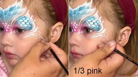 mermaid face painting tutorial  easy steps   magical  bowitzki