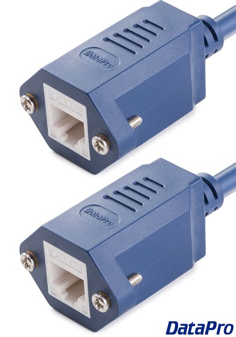 Dual Panel Mount Ethernet RJ45 Cat6 Extension Cable -- DataPro