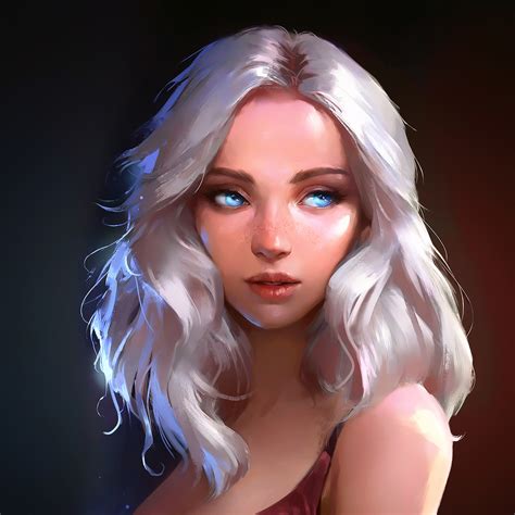2048x2048 Blonde Girl Fantasy Art Ipad Air ,HD 4k Wallpapers,Images