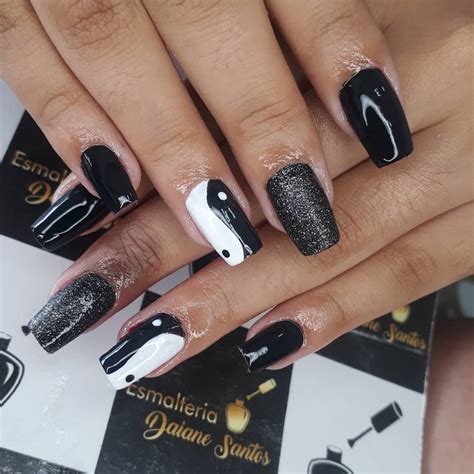 Foto De Unha Preta E Branca - Desenhos De Unhas Acrilicas Preto E Branco