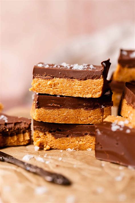 No Bake Peanut Butter Bars - All the Healthy Things