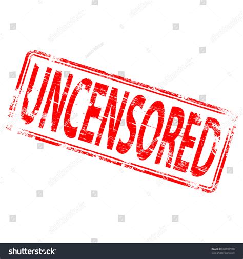 Rubber Stamp Illustration Showing Uncensored Text Stock Vector (Royalty