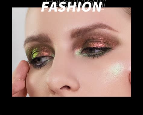 CHAEMACY 6 цветов Блестящие оптические пудра Хамелеон тени для век ...