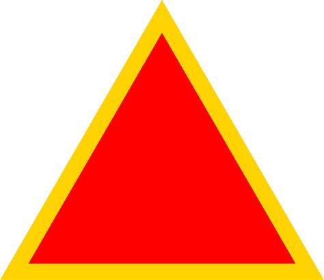 Yellow triangle with red border