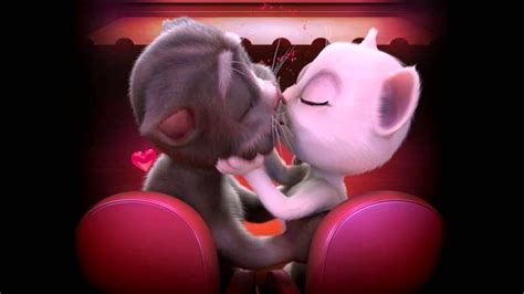 Talking Tom and Angela kissing - YouTube