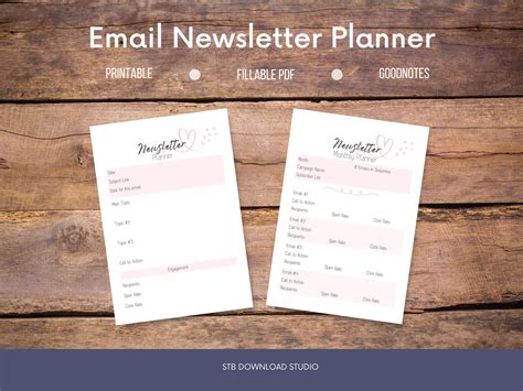 Printable Email Newsletter Planner A4 A5 & US Letter Sizes - Etsy