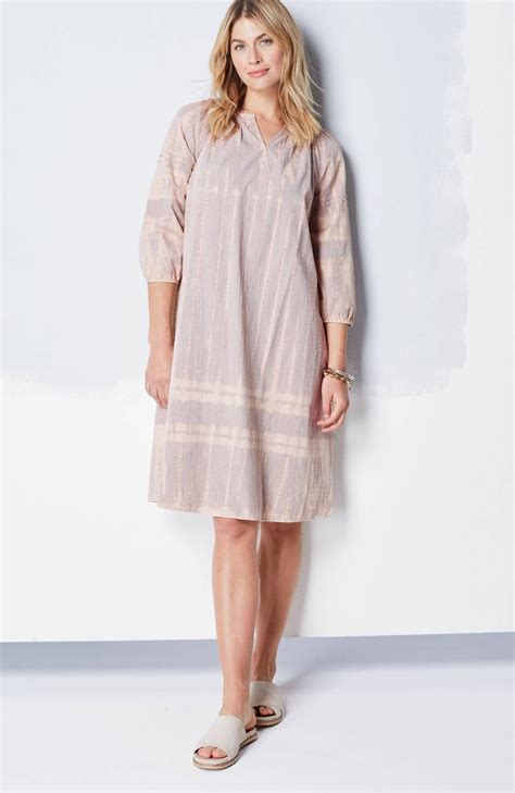 Jjill J.jill Pure Jill Ruched-neckline Dress In Deep Dove Grey Multi