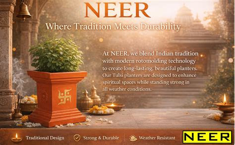 neer big tulsi vrindavan pot   lightweight polymer plastic