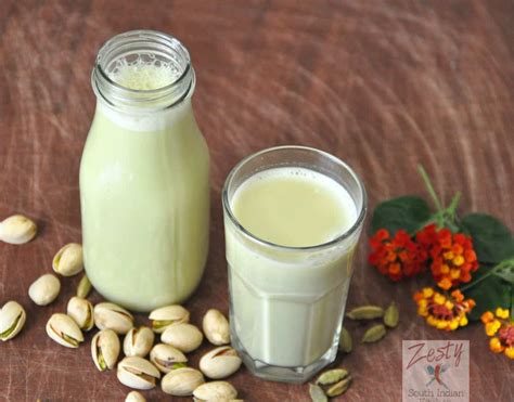 Pistachio Milk with Clove and Rosewater - Zesty South Indian Kitchen